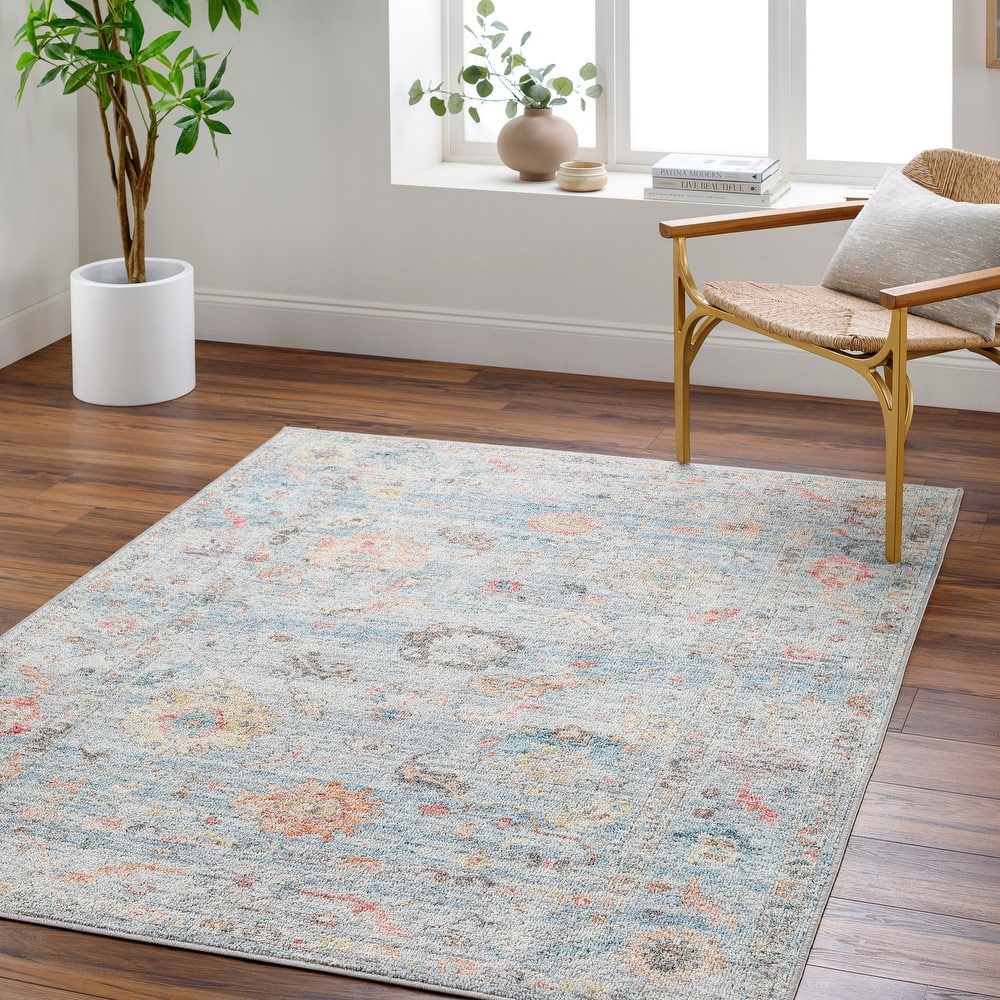 Livabliss Calhoun Transitional Medallion Washable Area Rug