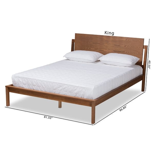 Baxton Studio Giuseppe Modern and Contemporary Walnut Brown Finished King Size Platform Bed Baxton Studio Giuseppe Modern and Contemporary Walnut Brown Finished King Size Platform Bed