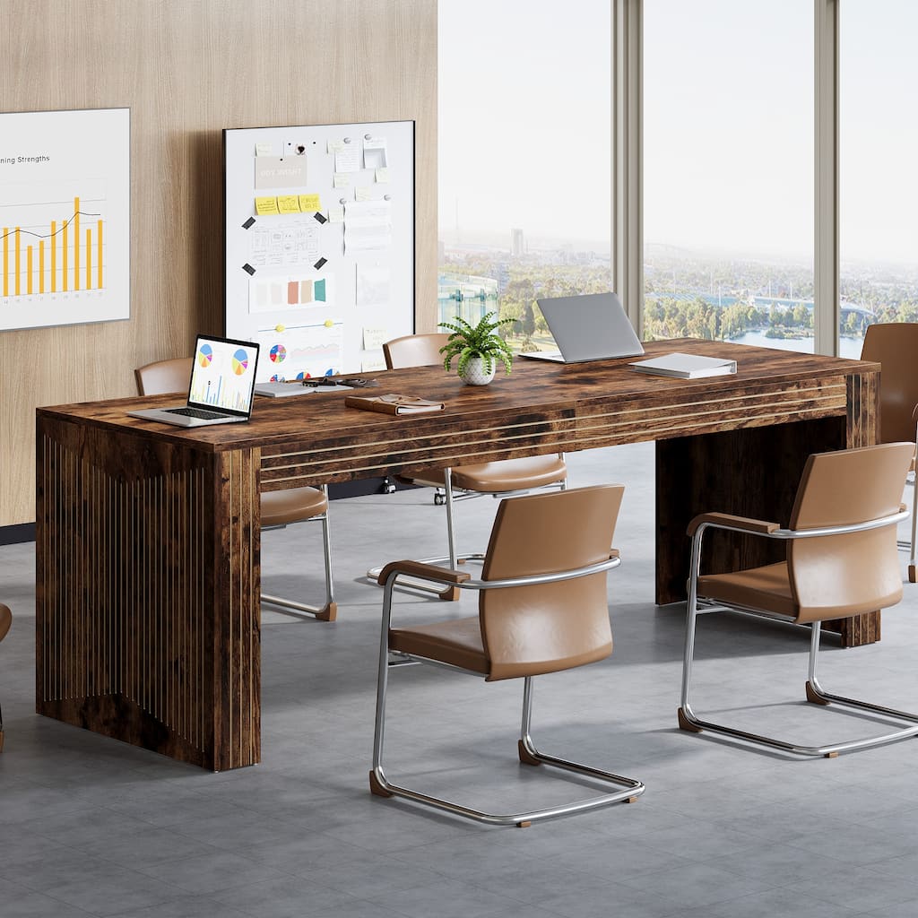 79-Inch Extra Long Desk for 6-8 People,Conference Table for Office
