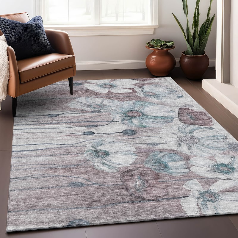 Premium Washable Super Soft Modern Floral Mayfield Rug