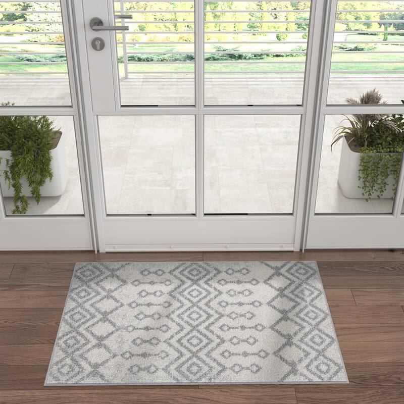 Gematria Moroccan Geometric Indoor Area Rug