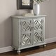 2 Doors Accent Cabinet with Turned Bun Feet in Antique White - Bed Bath ...