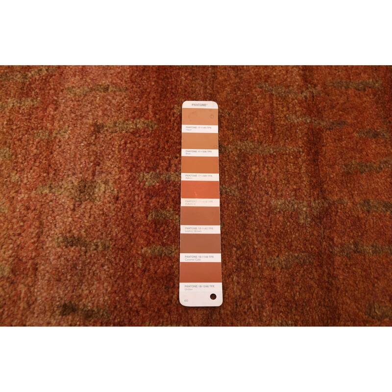 ECARPETGALLERY Hand-knotted Tangier Burnt Orange Wool Rug - 5'1 x 6'9