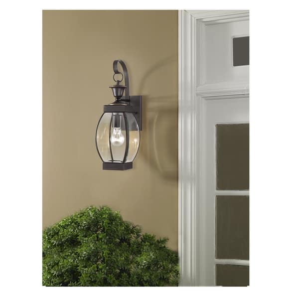 slide 2 of 4, Oasis 2-Light Outdoor Wall Lantern in Medici Bronze Medici Bronze