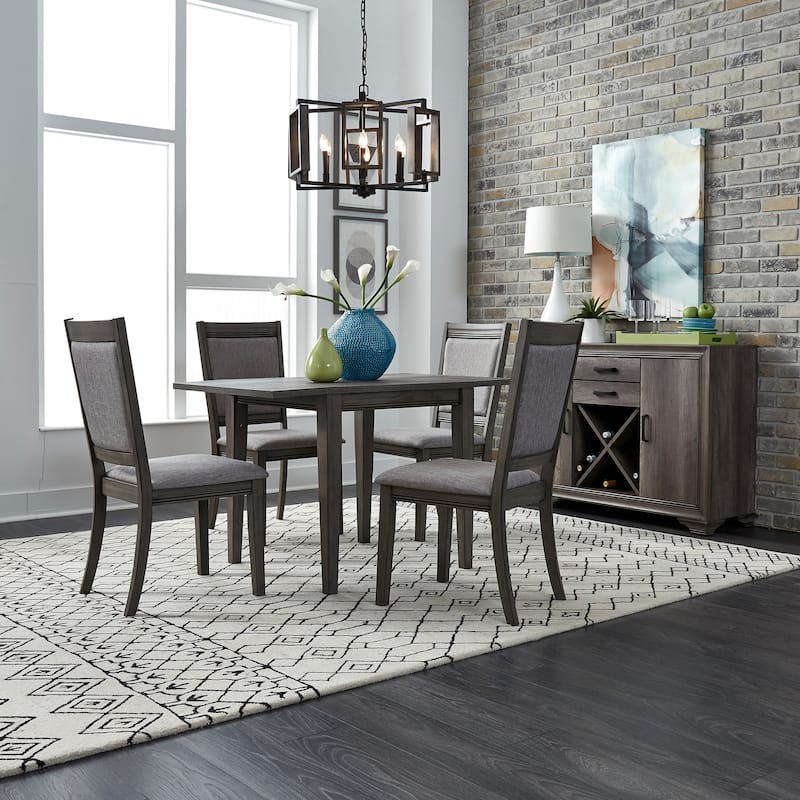 Copper Grove Tanners Creek Greystone Opt 5 Piece Drop Leaf Set - Grey
