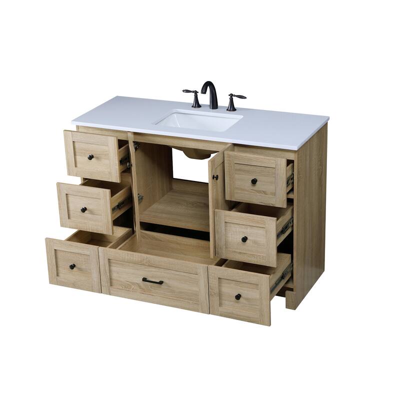 Elegant Lighting VF2848 Soma 48" Free Standing Single Basin Vanity Set