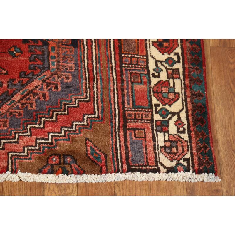 Hand Knotted Oriental 100% Wool Carpet Traditional Geometric Brown Ardebil Area Rug - 6' 9'' X 3' 9''