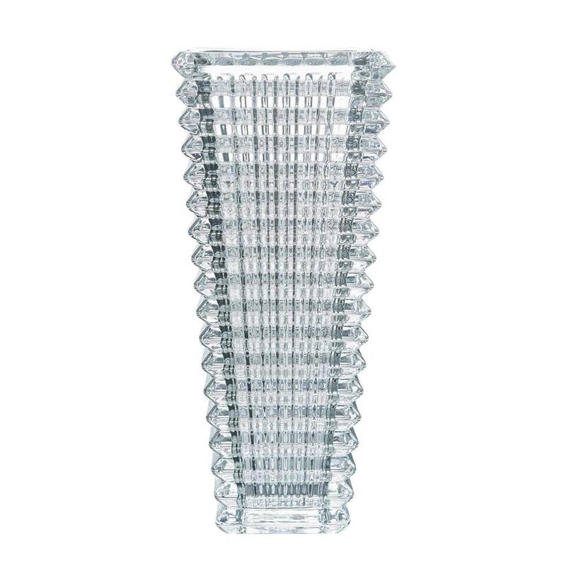 11" Clear Geometric Glass Table Vase - 6.50