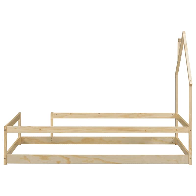 House-Shaped Headboard Floor Bed Platform Bed Kids Bed,Twin Size