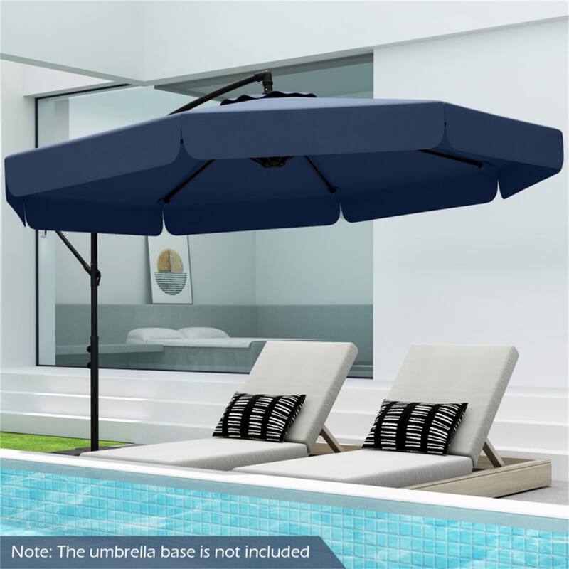 10ft Patio Cantilever Umbrella with Crank Handle and Adjustable Tilt Protective Cover Included