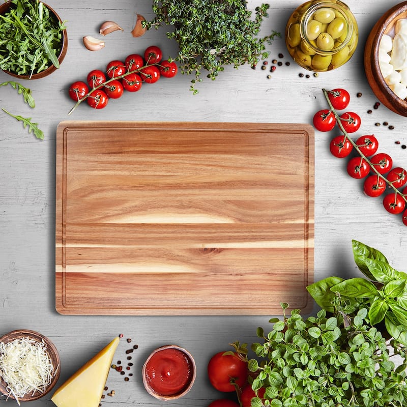 Large Wood Cutting board for Kitchen - 24"*18" - Brown/New York Mets