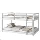 preview thumbnail 7 of 8, Twin over Twin Bunk Bed Wooden Low Bunk Bed Frame with Safety Guardrail and Ladder for Kids Bedroom, No Box Spring Needed, White