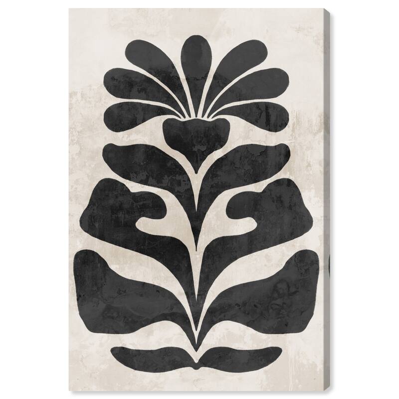 Wynwood Studio Canvas Abstract Floral Blot Black and Pastel Black Modern & Contemporary Wall Art Canvas Print