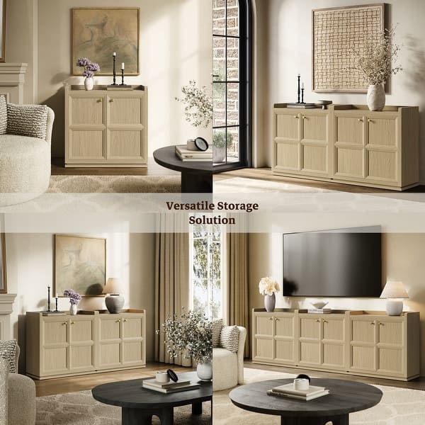 slide 2 of 51, Multifunctional Minimalist Side Cabinet with 3D Design