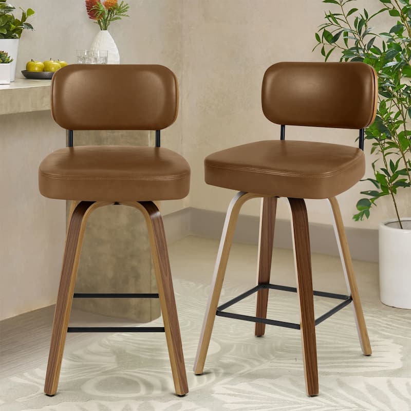 26"/29" Swivel Bar Stools/ Counter Stools with Bentwood Legs
