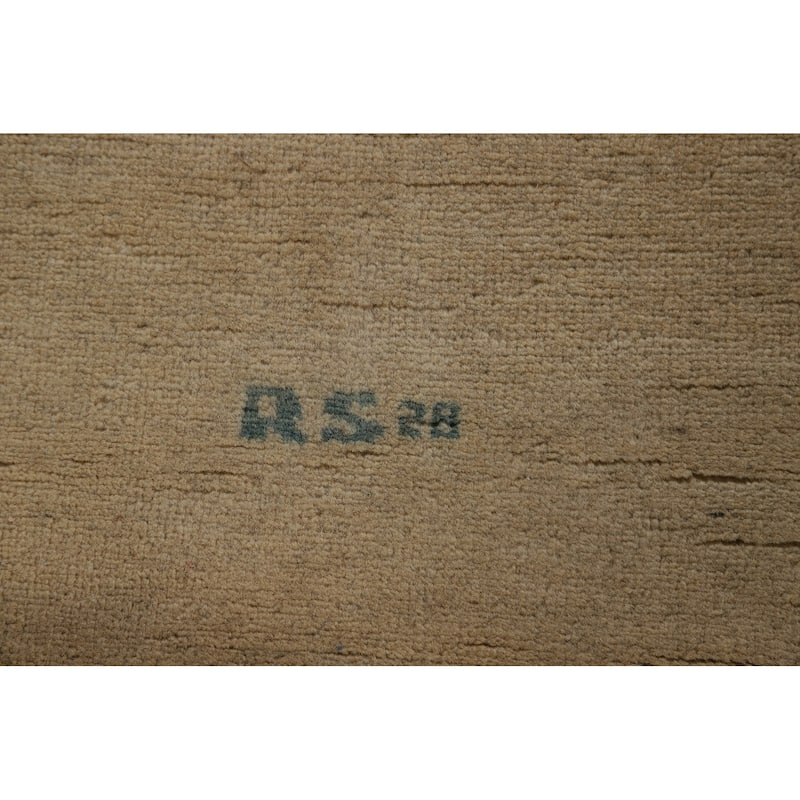 Hand Knotted Oriental 100% Wool Carpet Modern Solid Beige & Ivories Gabbeh Area Rug - 11' 11'' X 8' 8''