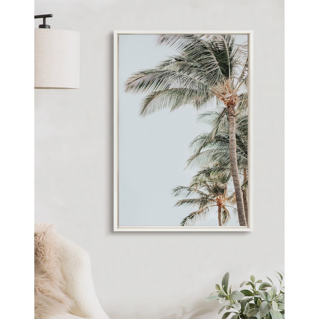 Kate and Laurel Sylvie Palm Trees Framed Canvas by Alicia Abla