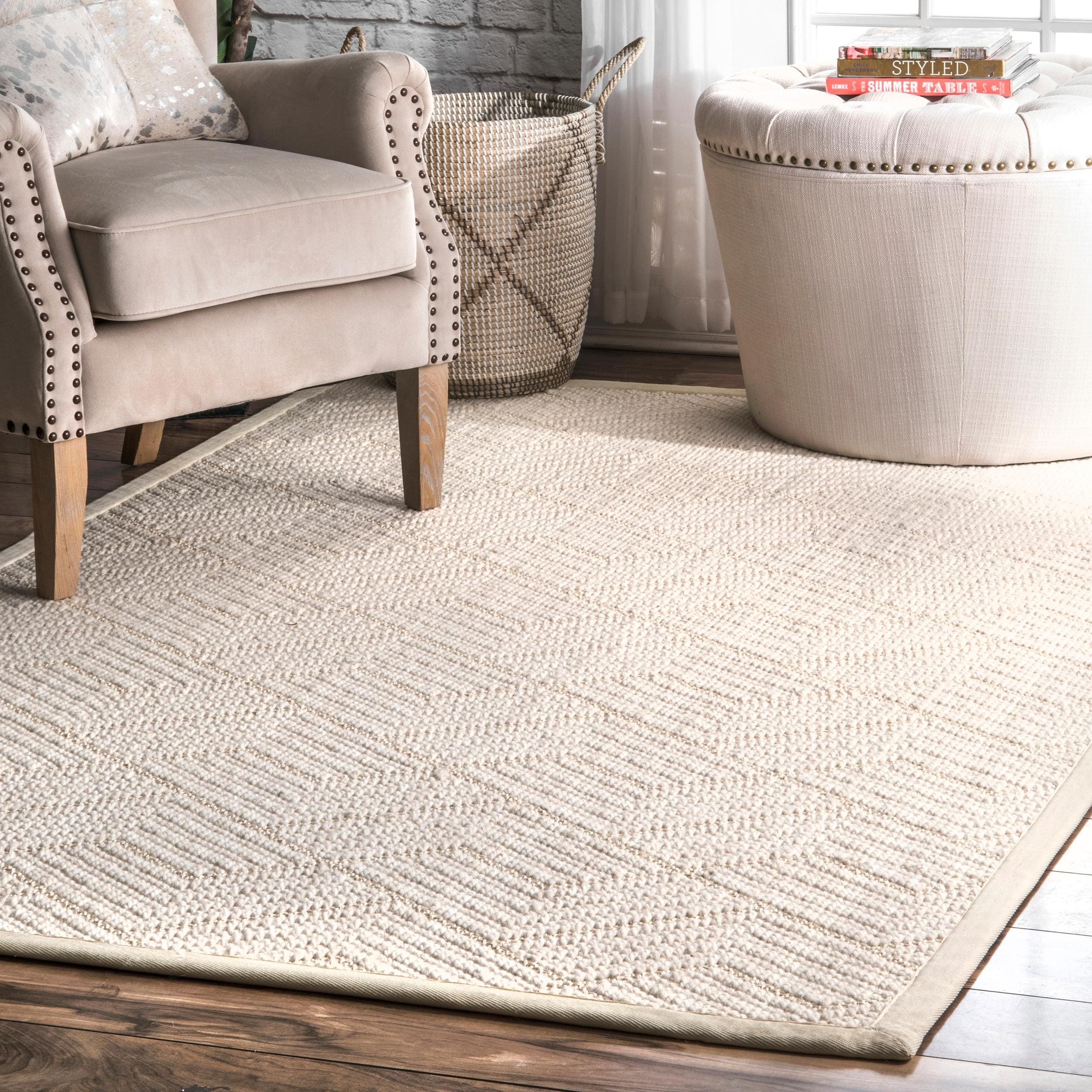 Shop The Curated Nomad Fell Casual Natural Fiber Solid Sisal Wool Linear Area Rug On Sale Overstock 26890636