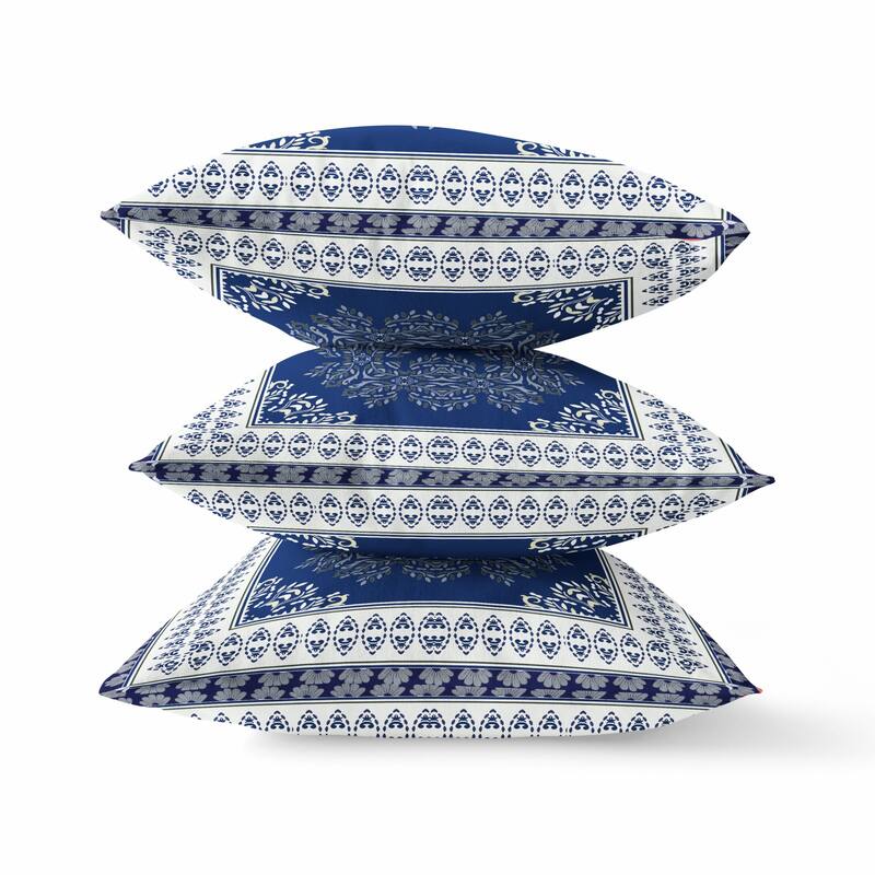 HomeRoots 20"x20" Muted Magenta Cream Blown Seam Suede Geometric Throw Pillow