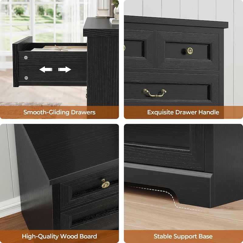 Farmhouse Drawers Dresser for Bedroom Storage Dressers Organizer