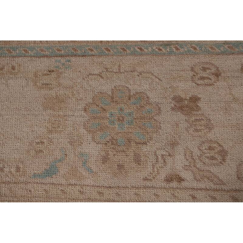 Earth Tone Oushak Vegetable Dye Area Rug Handmade Wool Carpet - 8'1" x 11'0"