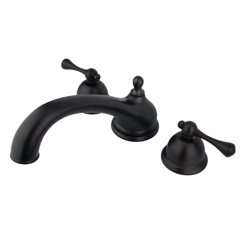 Kingston Brass Vintage Widespread Deck Mounted Roman Tub Filler with - Oil Rubbed Bronze