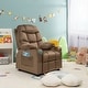 preview thumbnail 8 of 38, Gymax Kids Youth Recliner Chair Velvet Fabric w/Cup Holder & Side