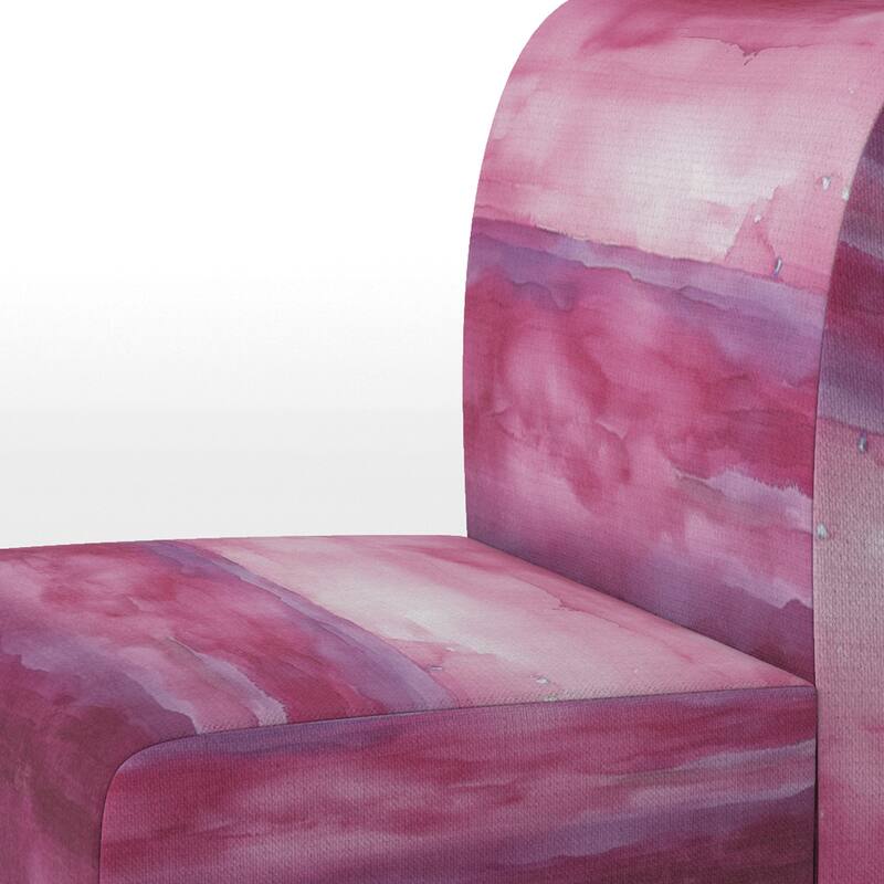 Designart "Coast Blue Sea Waves Watercolour" Upholstered Abstract Accent Chair - Modern Arm Chair For Bedroom