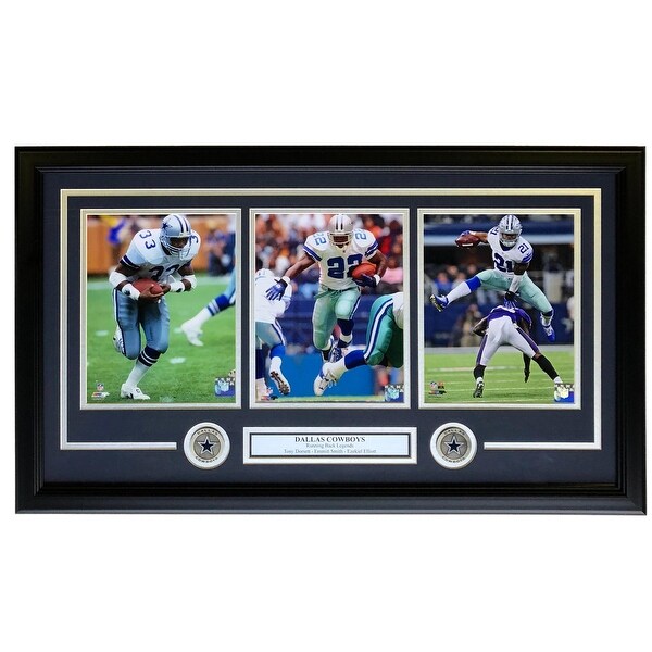 Dorsett Smith Elliott Framed 31x19 Dallas Cowboys 8x10 Photo Collage. Opens flyout.