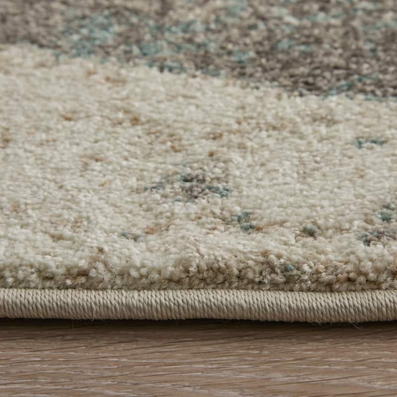 Sparkman R39QV Color Block Modern Area Rug
