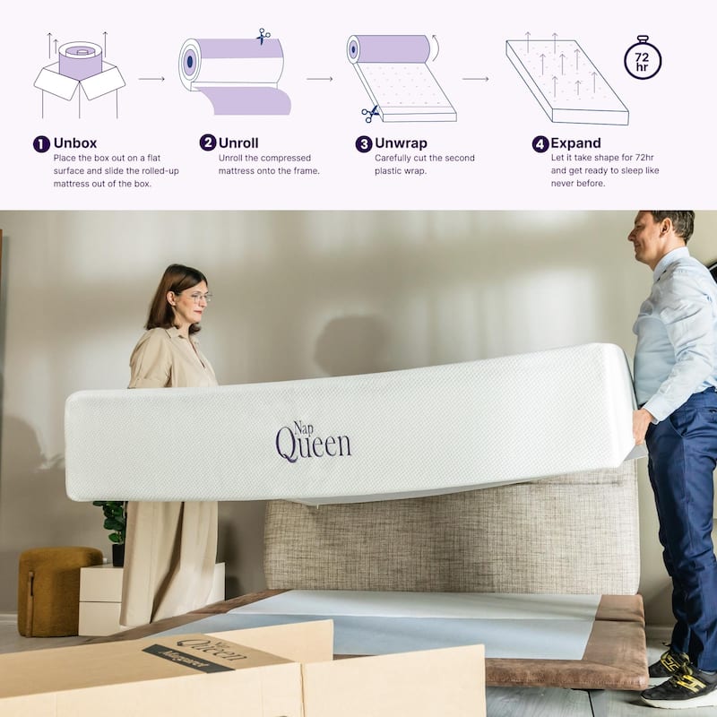 NapQueen 10" Bamboo Charcoal Memory Foam Mattress