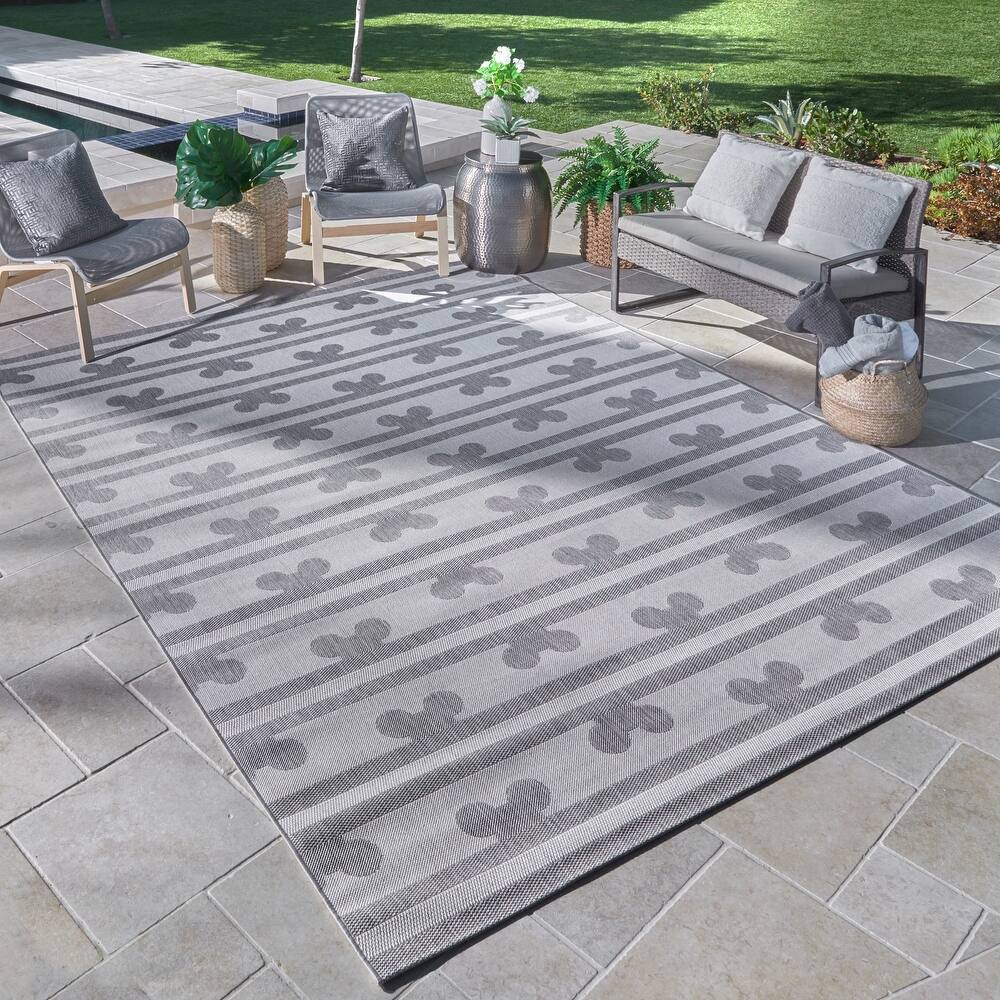 Disney Mickey Mouse Studio Modern Classic UV Protected Polypropylene Flatweave Indoor/ Outdoor Area Rug Collection