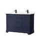 Option Dark Blue / Carrara Cultured Marble Top / Matte