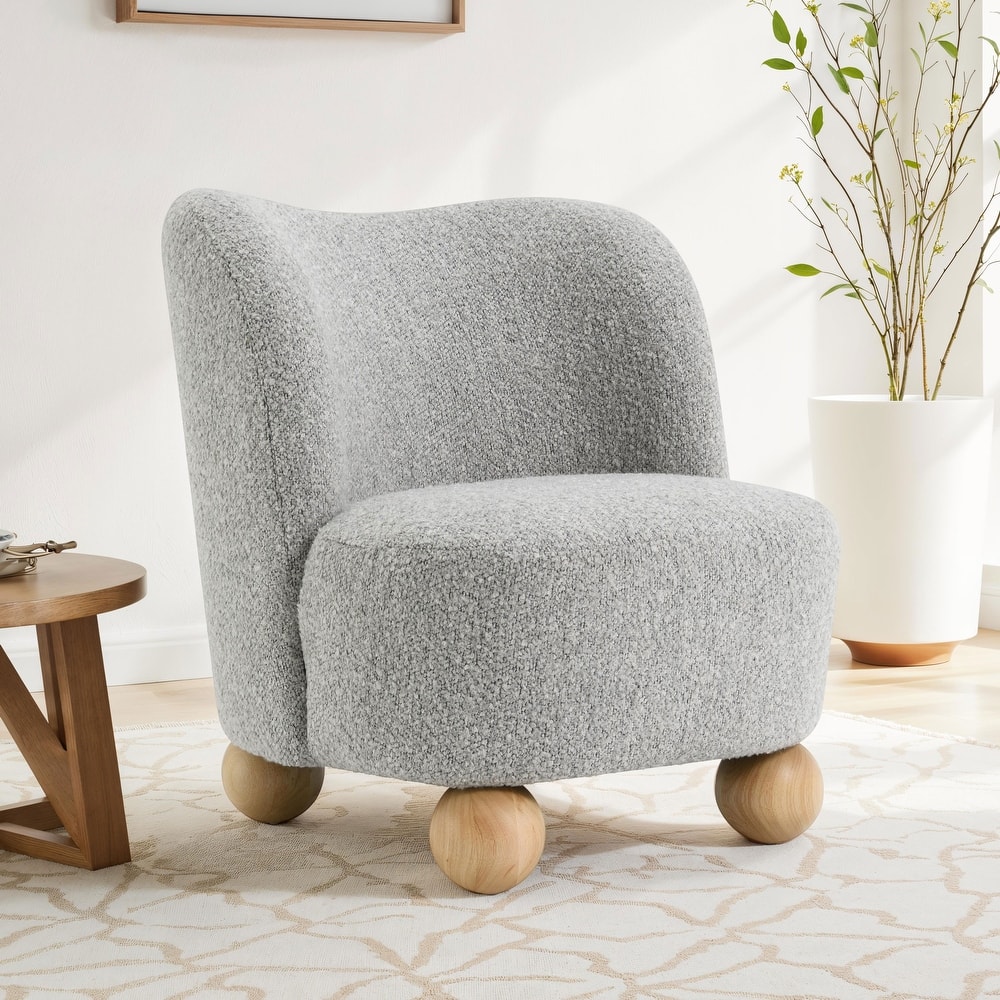 Furniture of America Velra Modern 28-inch Boucle Wing Accent Chair