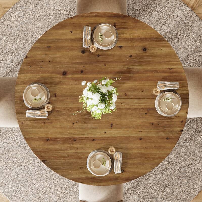 47" Solid Wood Dining Table for 4-6