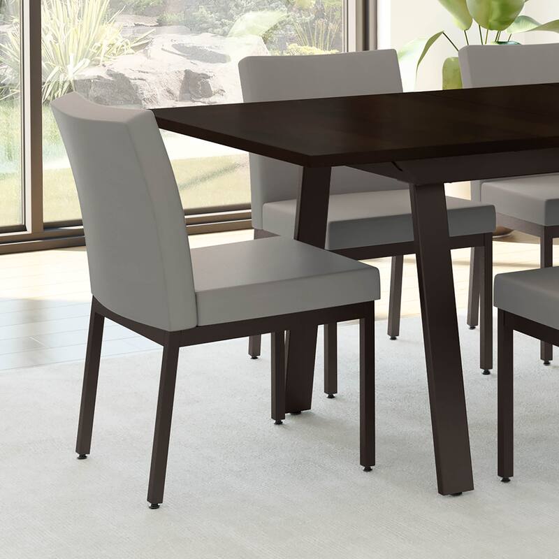 Amisco Perry Set of 2 Upholstered Dining Chairs with Metal Legs
