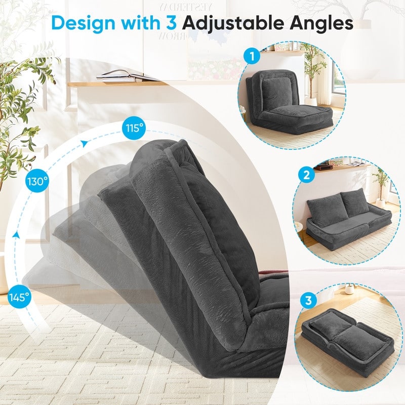 Versatile Foldable Lazy Sofa,3-in-1 Fold Small Tatami Sofa Bed,Lounge Chair Sofa, Human Friendly Pet Beds Lazy Sofa