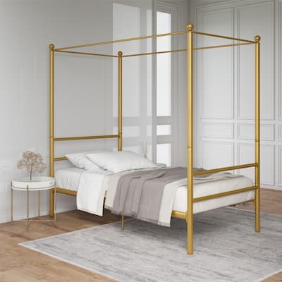 Avenue Greene Knox Four Post Metal Canopy Bed