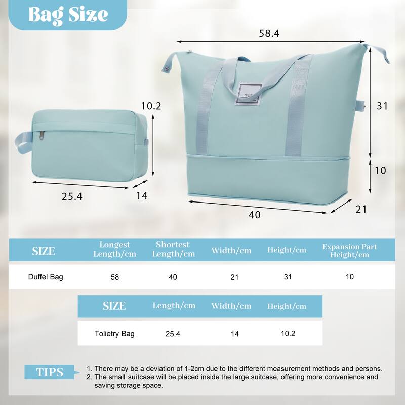 6 Piece Luggage Set, with Double Spinner Wheels Handle Password Lock, 14 IN Cosmetic Case 20/24/28 IN Luggages with Bag