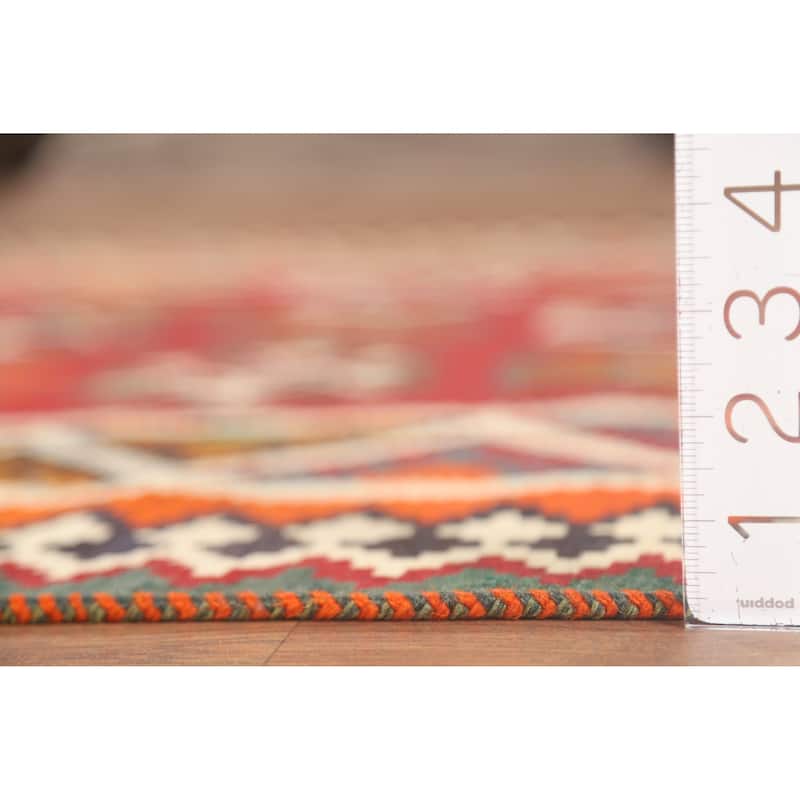 Kilim Qashqai Persian Rug Flatweave Wool Carpet - 4'10" x 9'1"