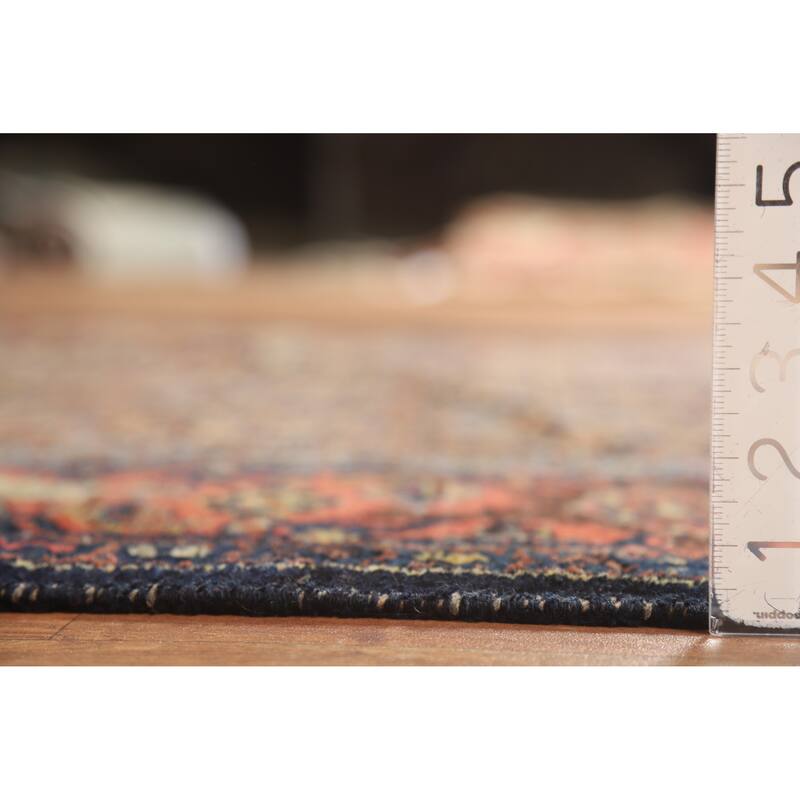 Hand Knotted Oriental 100% Wool Carpet Traditional Geometric Oranges & Rust Senneh Runner Rug - 15' 11'' X 5' 2''