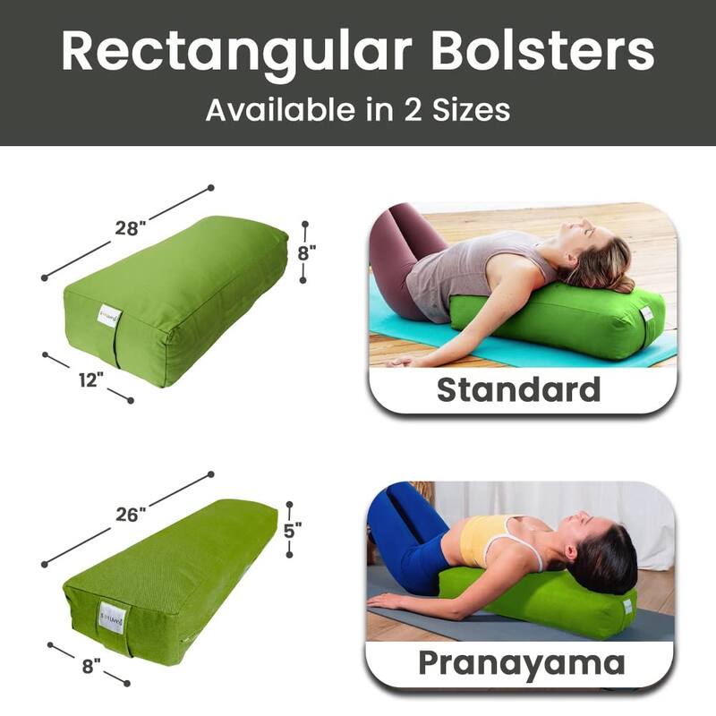 Sol Living Rectangular Yoga Bolster Meditation Cushion - Cotton - 26" x 8" x 5"