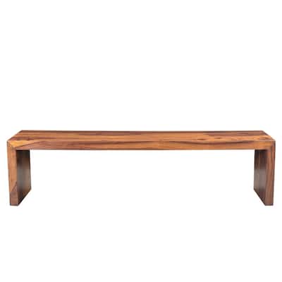 Timbergirl Handmade Solid Seesham Wood Bench (India)