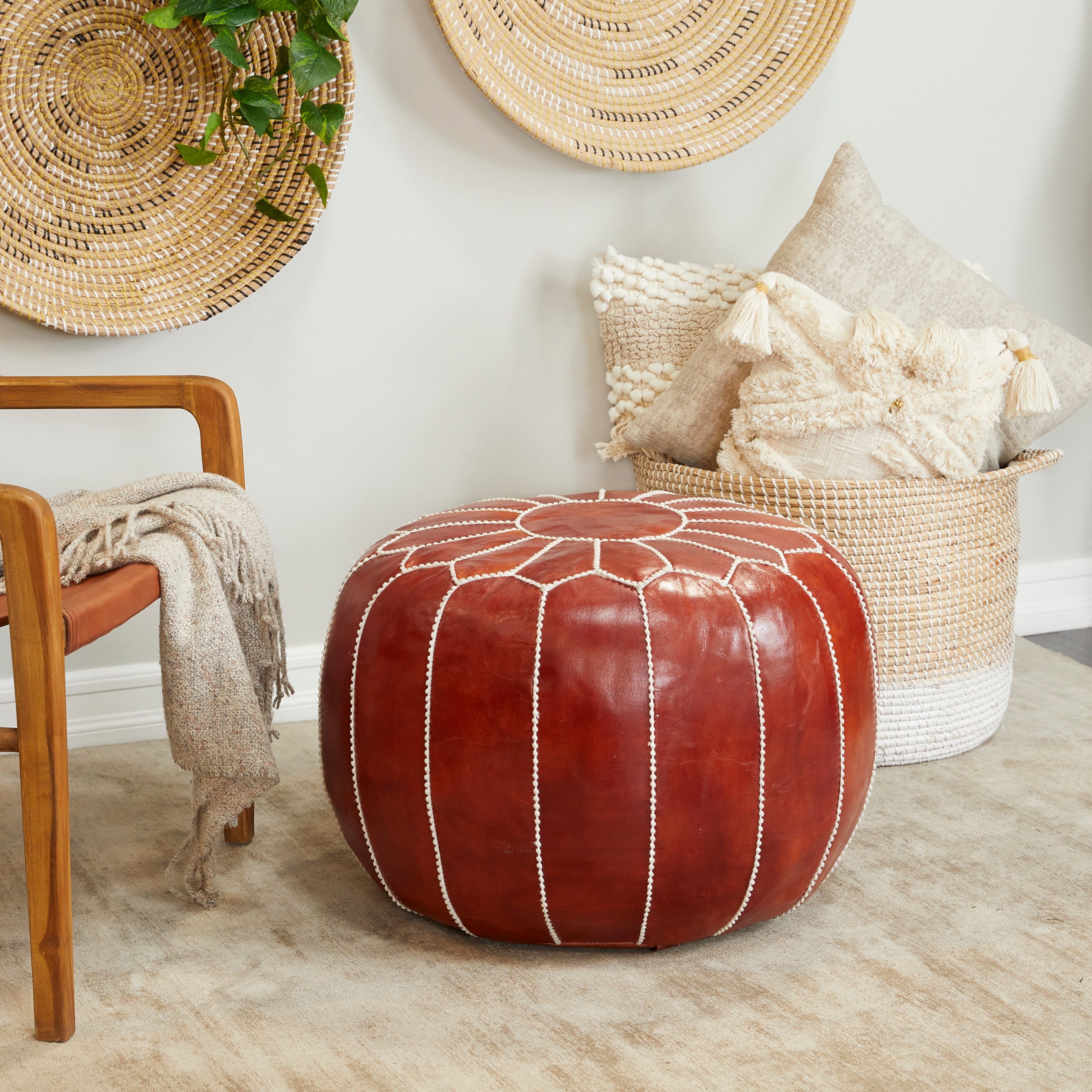 Bohemian pouf hotsell ottoman