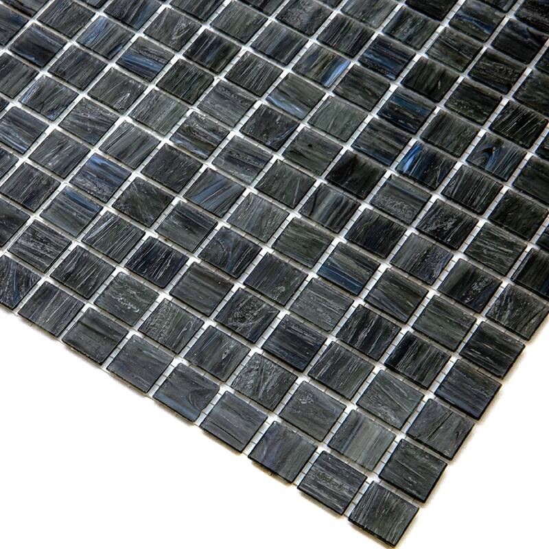 Apollo tile 12" x 12" Celestial Glossy Milestone Gray Glass Tile (20 sq ft/case) - 20 Pack
