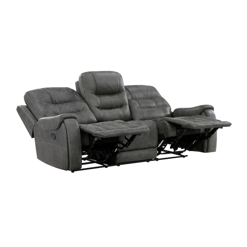 Fremont & Park Gerald 2-Piece Microfiber Manual Reclining Sofa Set - Tab Pull Motion