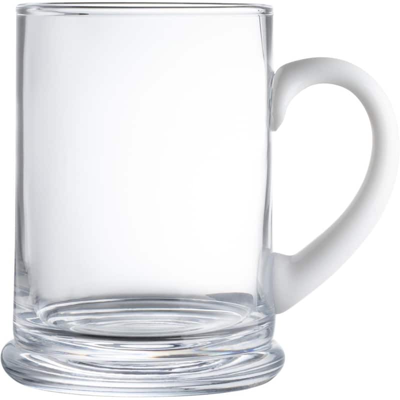 Majestic Gifts Inc. European 24 oz. Glass Mug with white handle