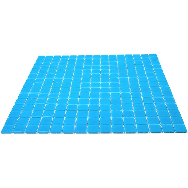 Apollo tile 12" x 12" Dune Glossy Pacific Blue Glass Tile (20 sq ft/case) - 20 Pack