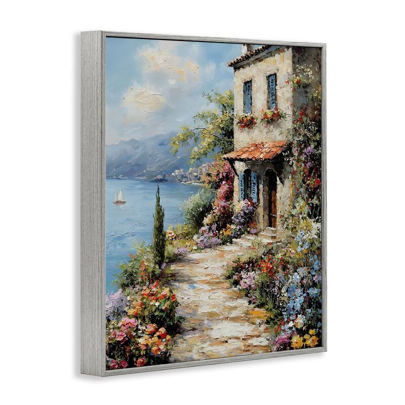 Stupell Seaside Cottage Architecture Framed Giclee Art Design By Franklyn Gregory
