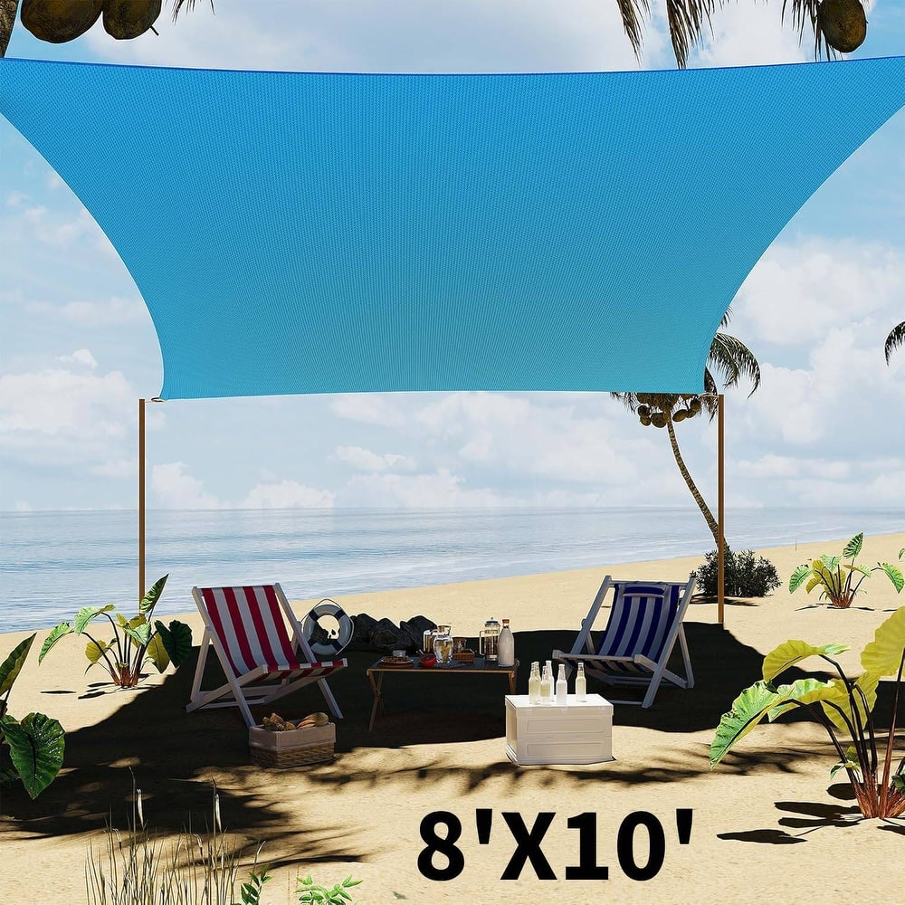 8'X10' Sun Shade Sail Shade Cloth, Sunshade for Patio, Backyard, Deck, Garden, Sand